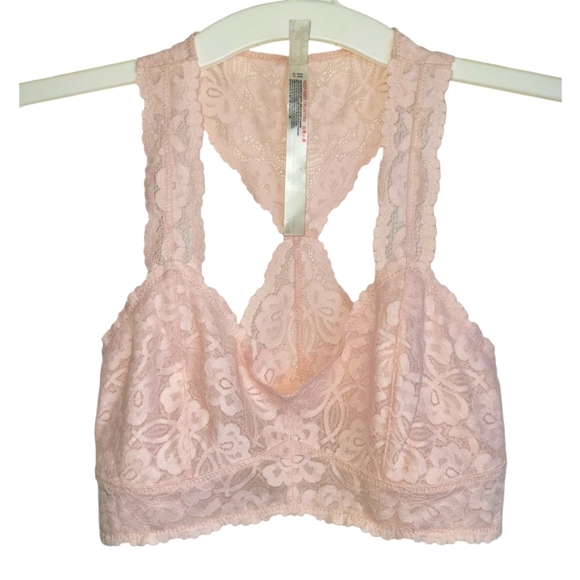 Small FREE PEOPLE Galloon Lace Racerback Bra Bundle Yellow - Picture 4 of 6